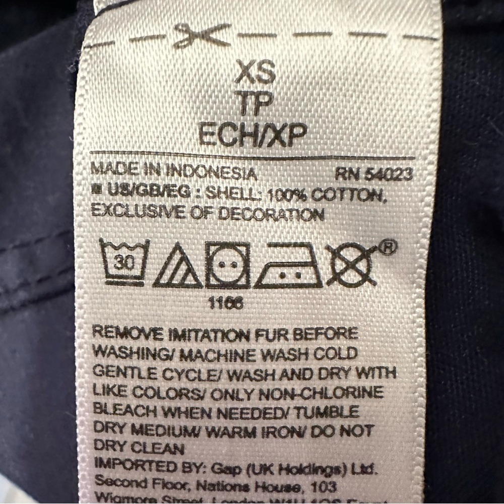 Gap navy blue military style utility jacket XS - Picture 9 of 11